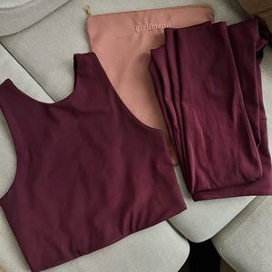 Girlfriend collective matching top and leggings